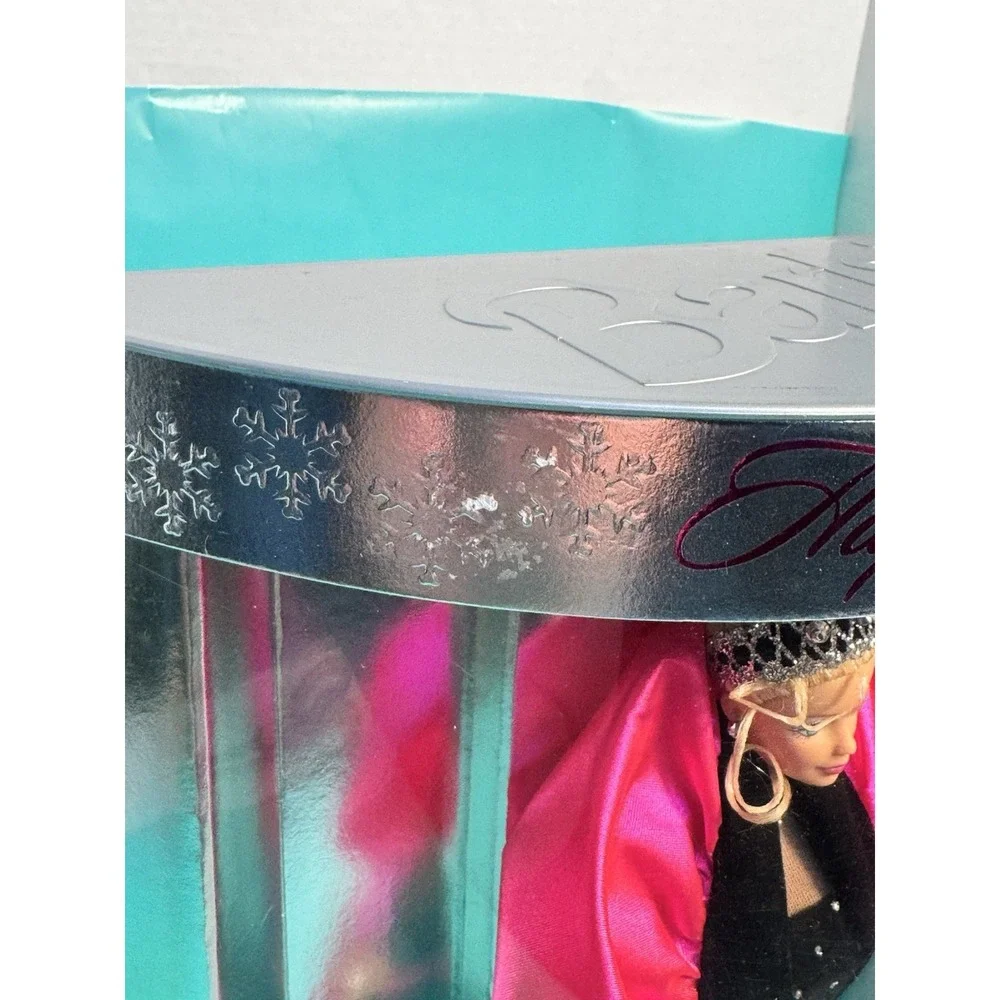 Brand New Vintage‎ 1998 Happy Holidays Barbie Collectible Pink Black Rare